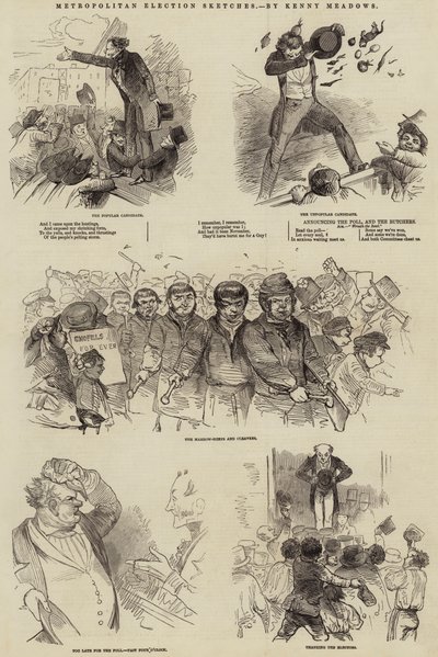 Metropolitan Election Sketches by Joseph Kenny Meadows